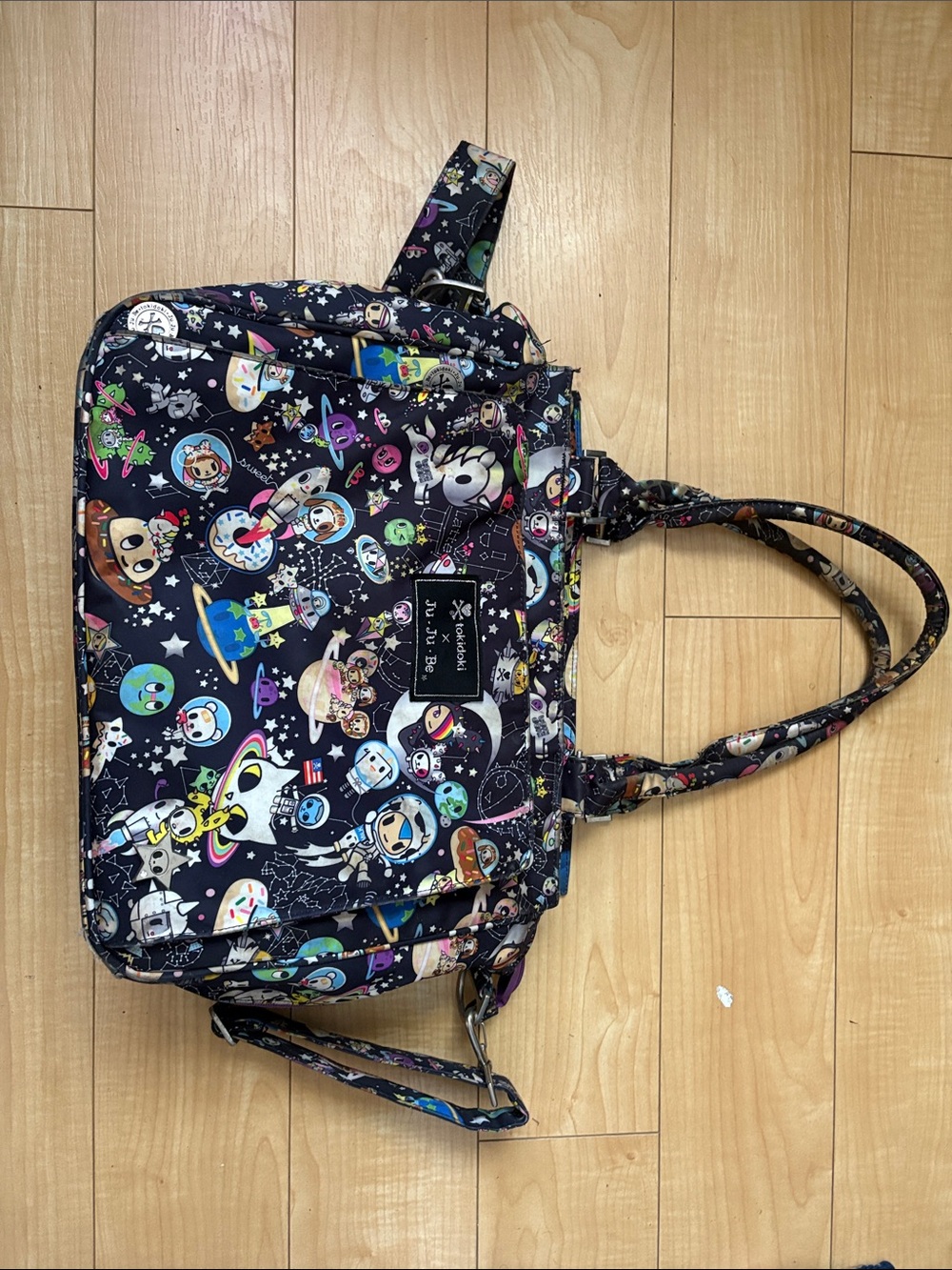 tokidoki Black Multicolor Character Print Tote
